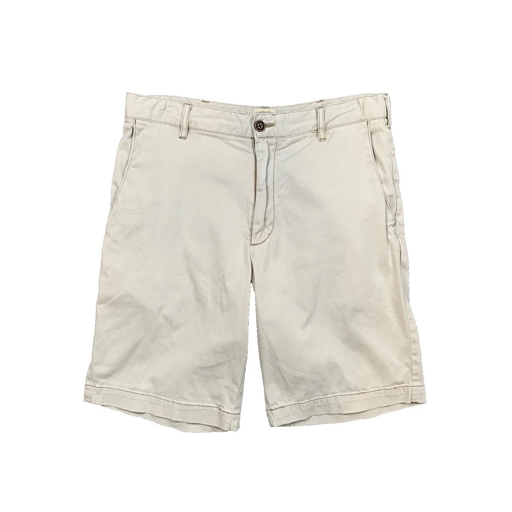 Faherty Shorts Mens 29 Light Gray Lightweight Stretch Cotton Twill Casual Golf